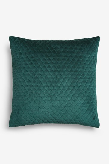 Velvet Quilted Hamilton Cushion Square Feather Filled