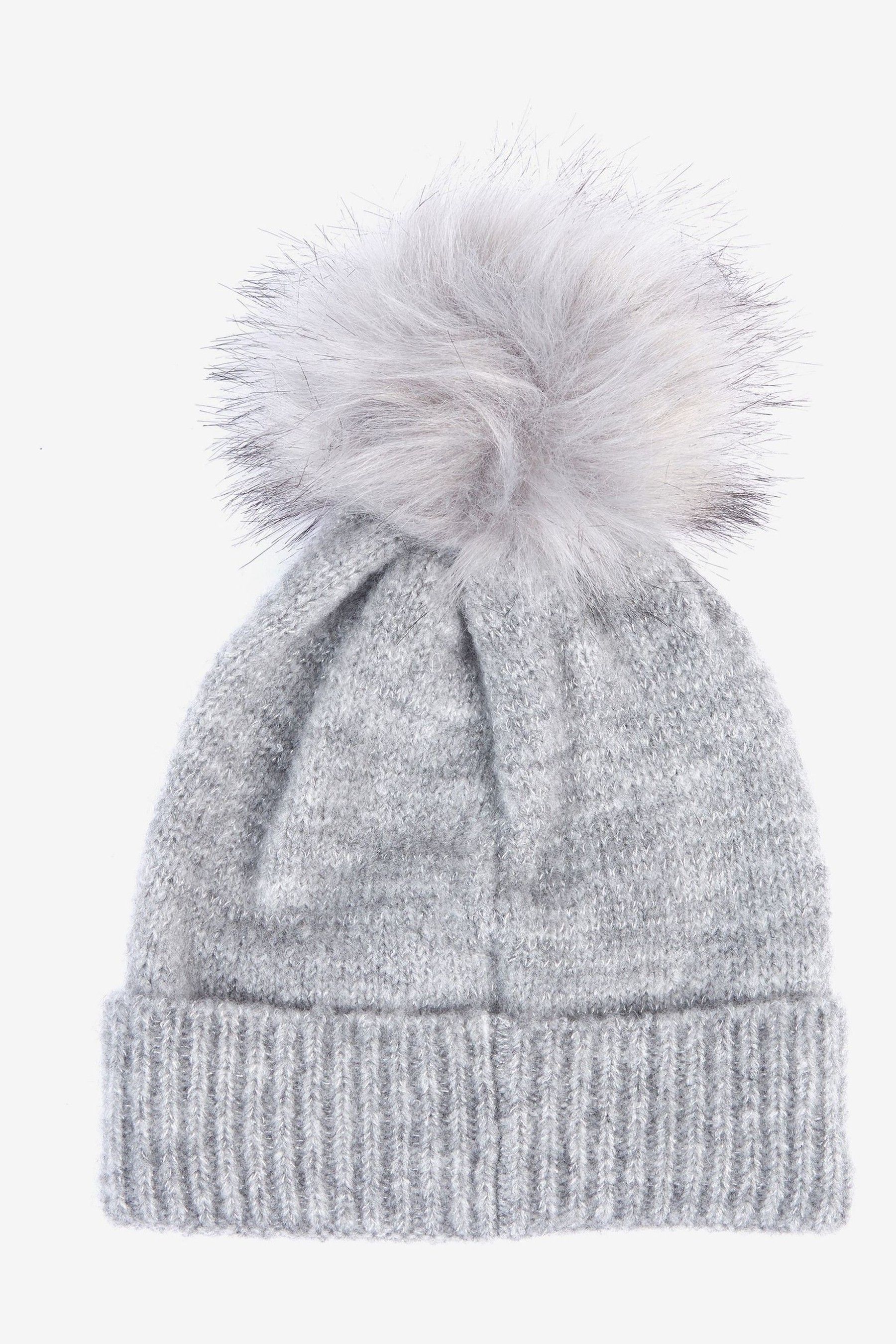 Barbour® International Sparkle Knitted Beanie With Pom