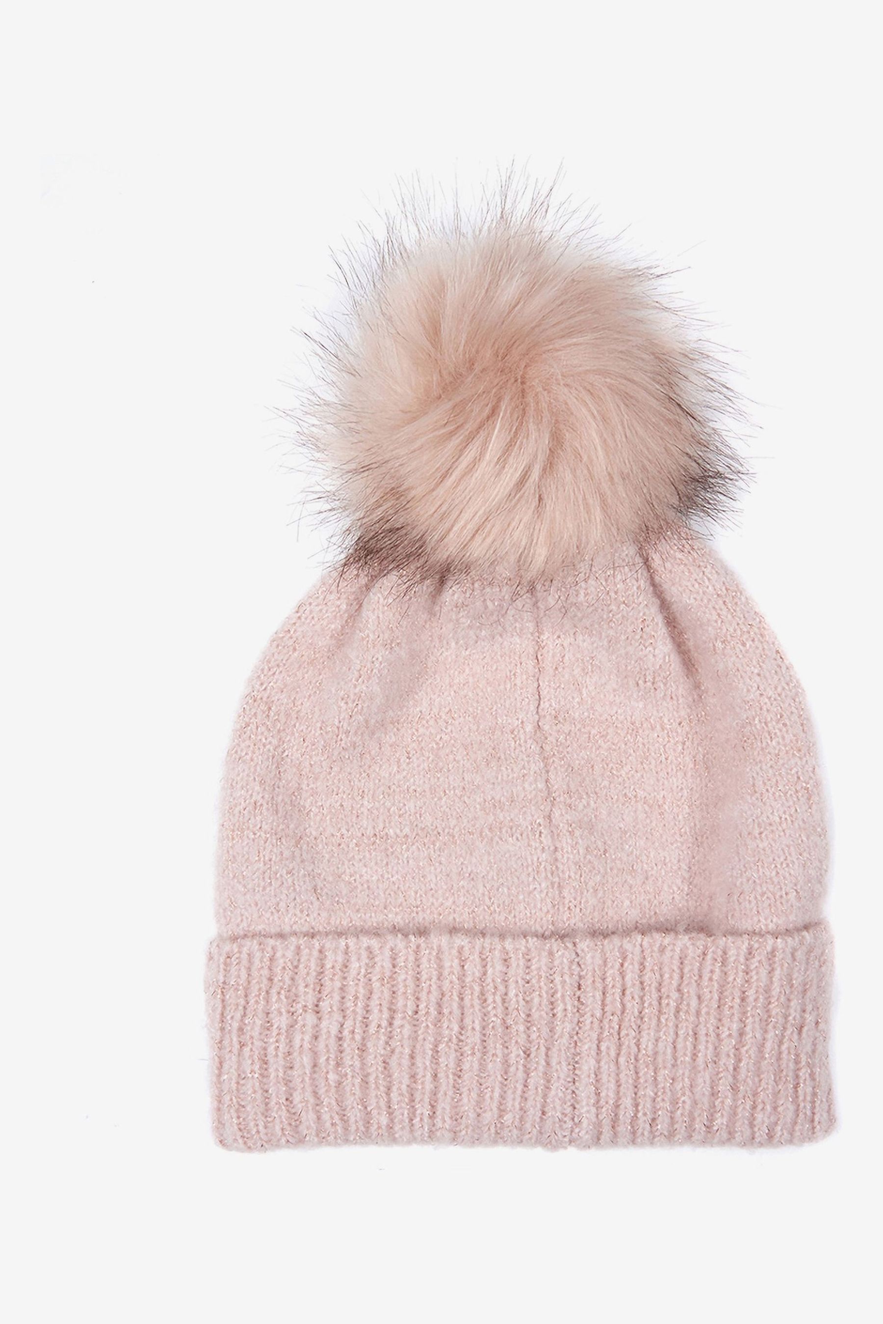 Barbour® International Sparkle Knitted Beanie With Pom