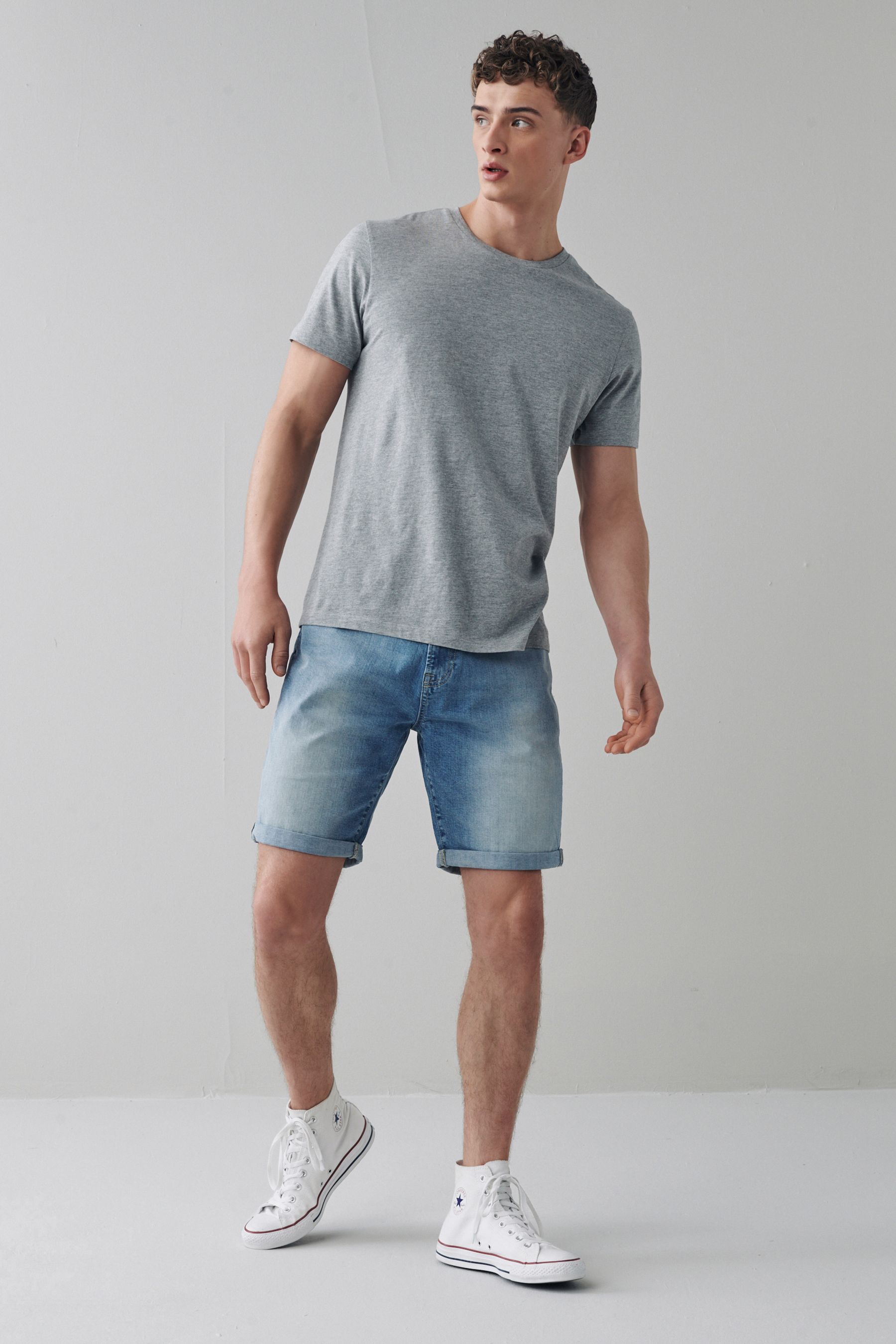 Denim Shorts Straight Fit