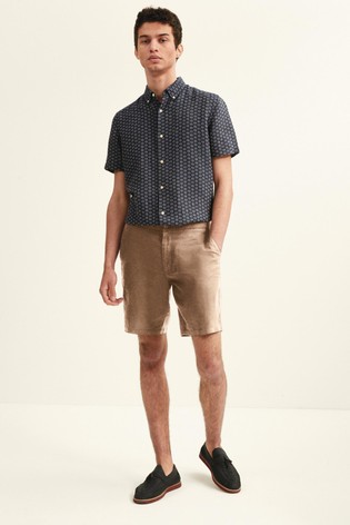 Elasticated Waistband Linen Shorts