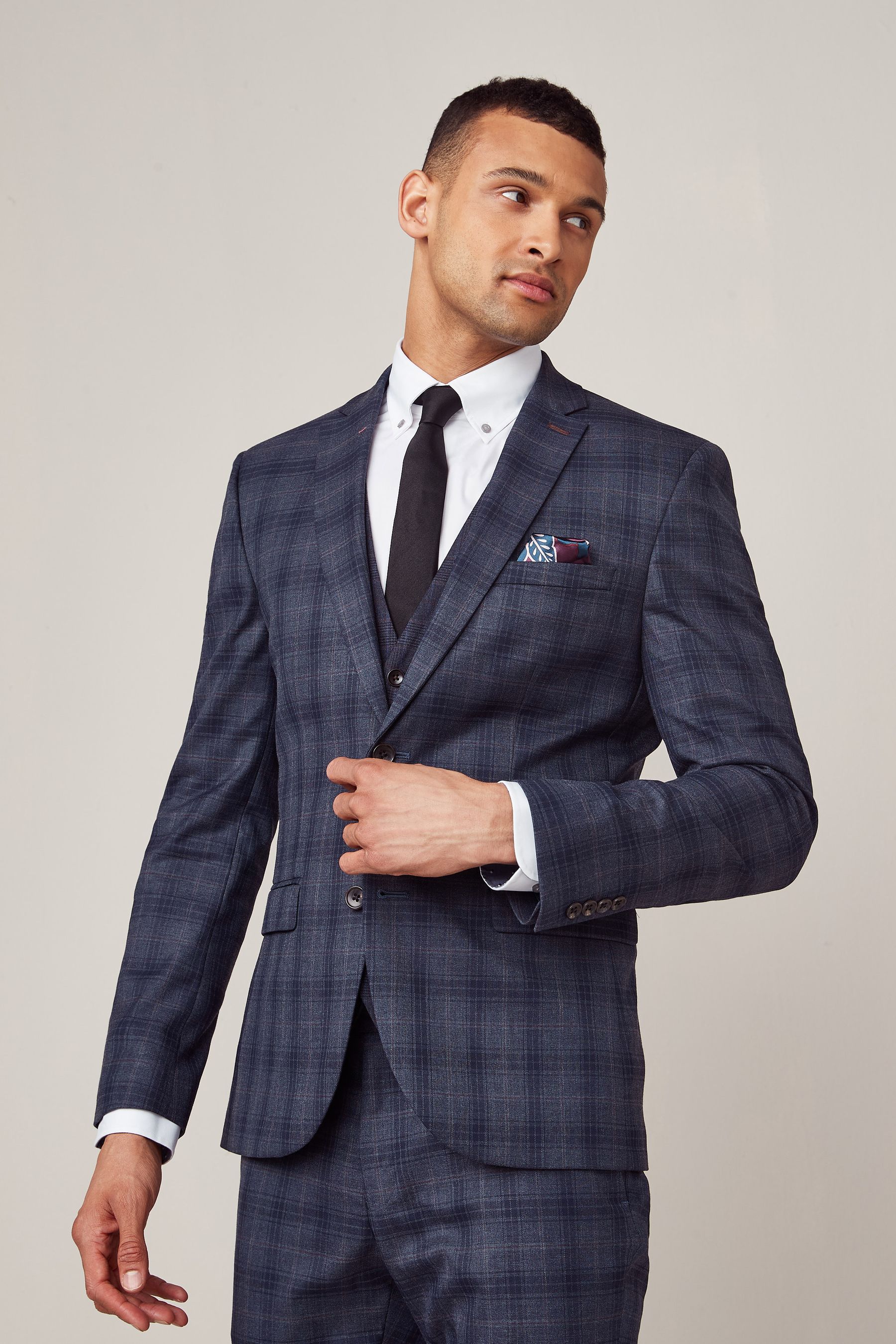 Check Suit: Jacket Skinny Fit