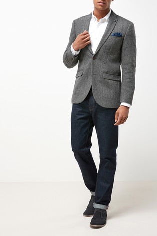 Signature Herringbone Blazer Tailored Fit