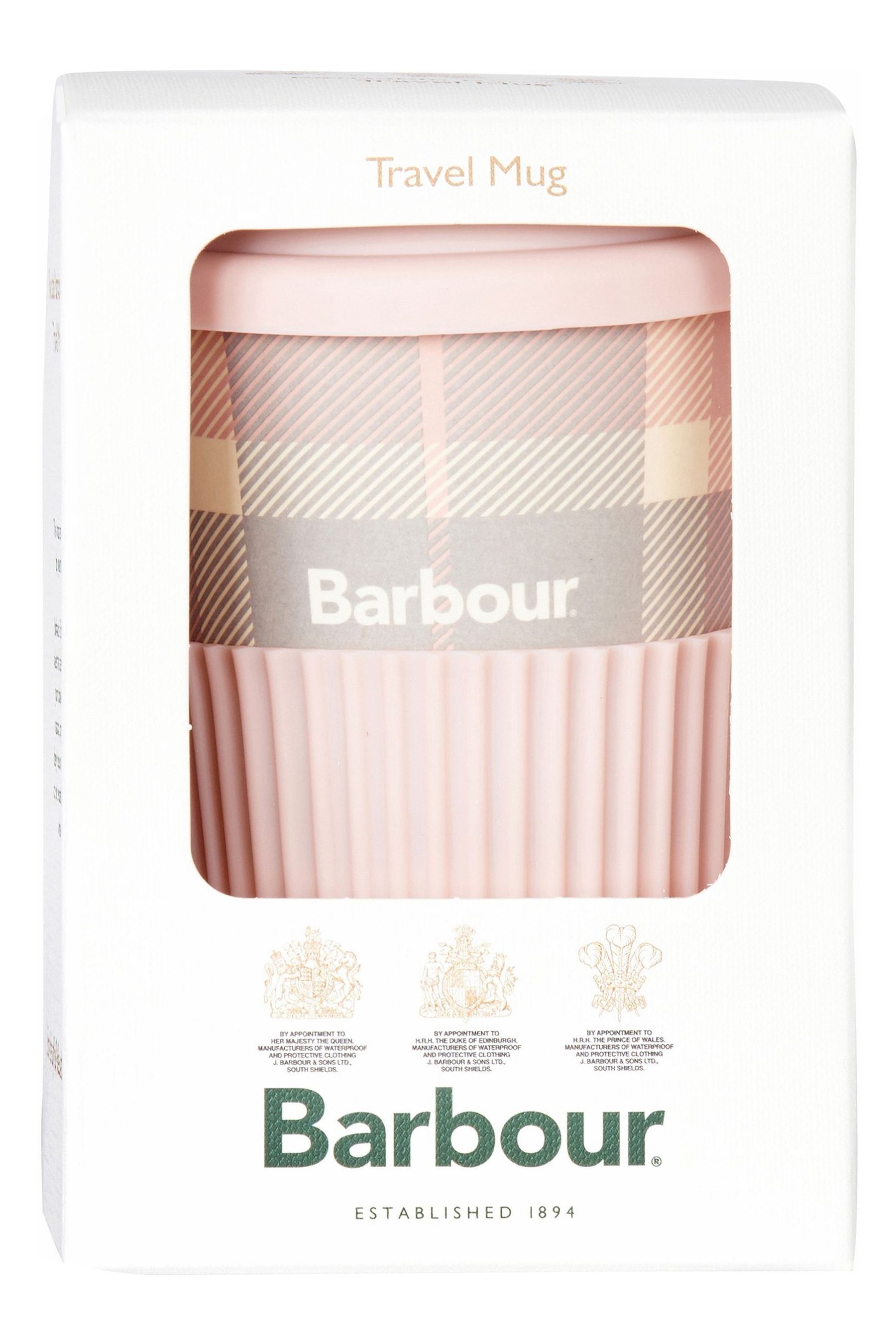 كوب السفر من Barbour® Pink Tartan