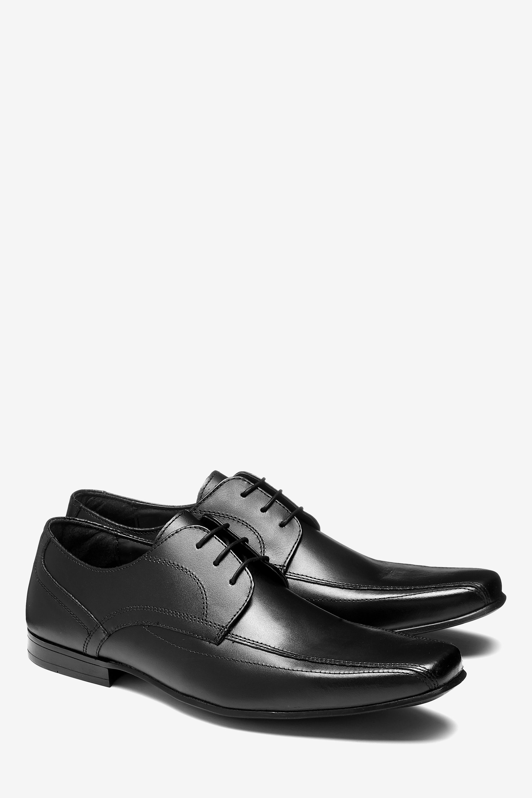 Leather Panel Lace-Up Shoes Regular Fit