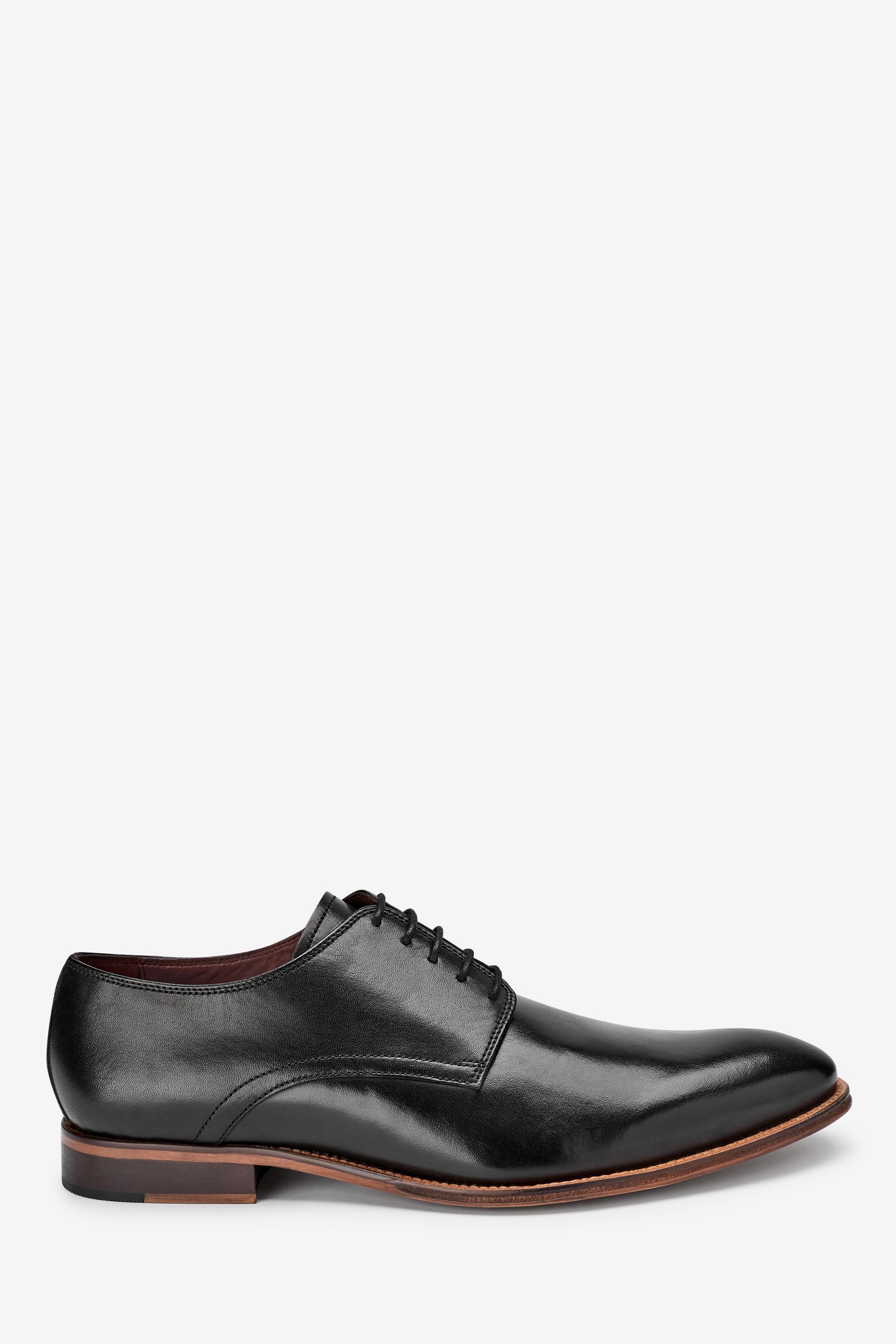 Signature Leather Plain Derby Shoes