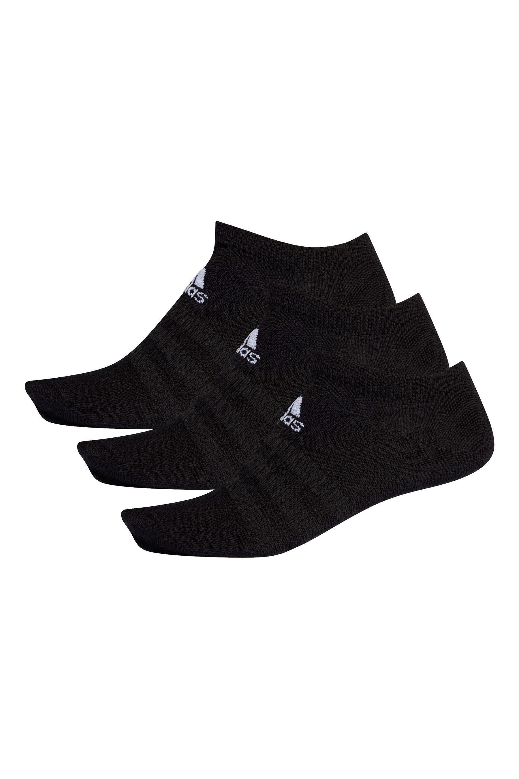 adidas Adult Black Low Trainer Socks 3 Pack