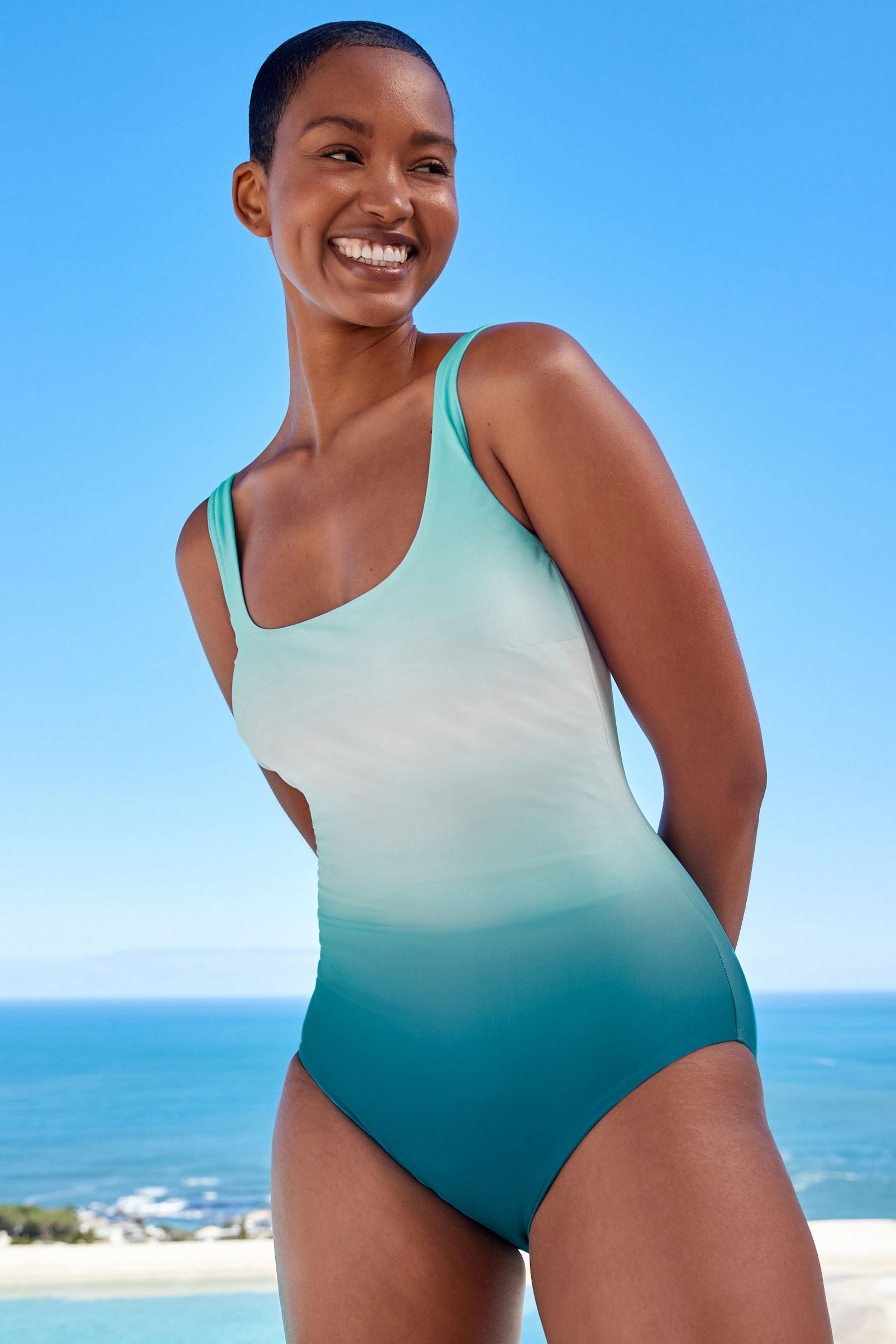 Scoop Neck Tummy Control Swimsuit