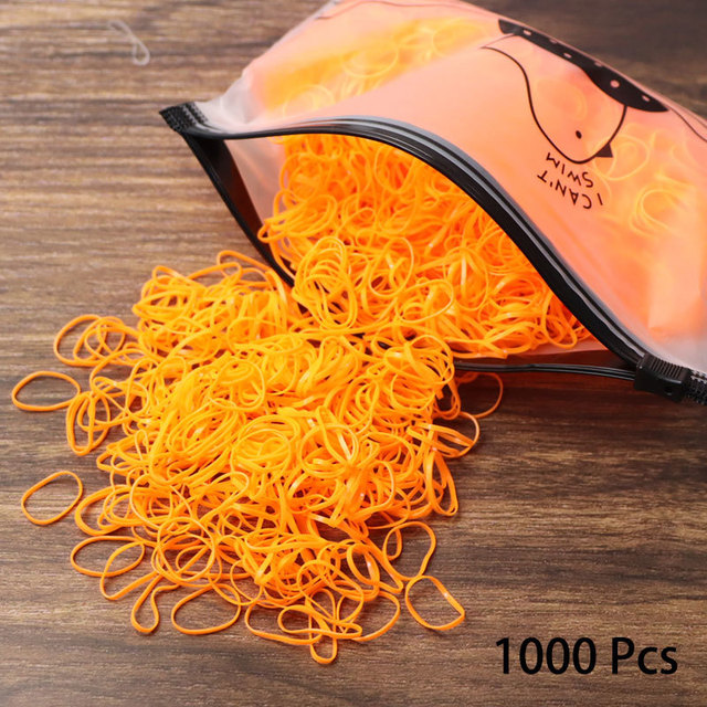 1000pcs Disposable Rubber Band Hairband For Kids Ponytail Hair Ties Colorful Elastic Hair Bands Baby Hair Accessories