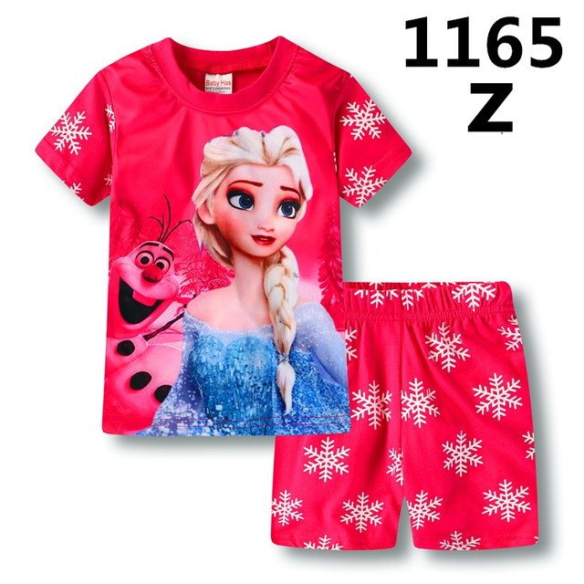 Children's short-sleeved cotton pajamas summer clothes children's sleepwear cartoon T-shirt spiderman