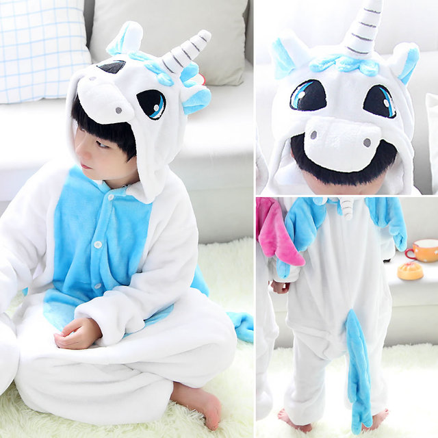 flannel unicorn for kids pajamas boys girls sleepwear children panda jumpsuit kids oneise for jumpsuit licorn