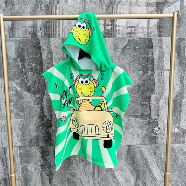 Cartoon Baby Bath Towel Microfiber Cotton Hooded Beach Towel Newborn Cape Towels Soft Poncho Kids Bathing Stuff Infant Towel