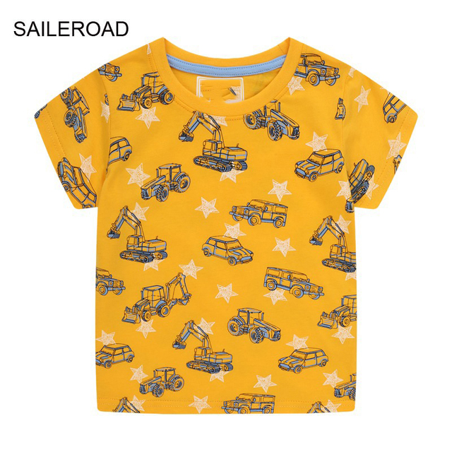 Seieroad Baby Girls 2-7 Years Animation Short Sleeve Cotton T-Shirt For Boys T Shirt Tops