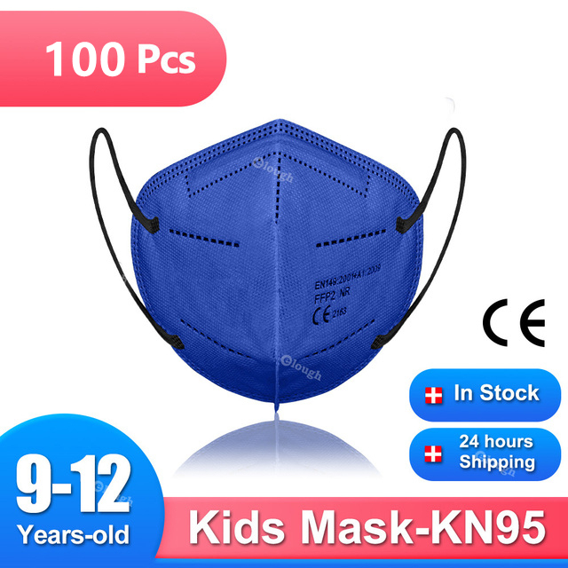 10-100pcs Cute Kids KN95 Mask CE FFP2 Mascarillas 5 Layers Children Mouth Mask Baby Respirator ffp2 Mask Ninos Girls Boys Masque