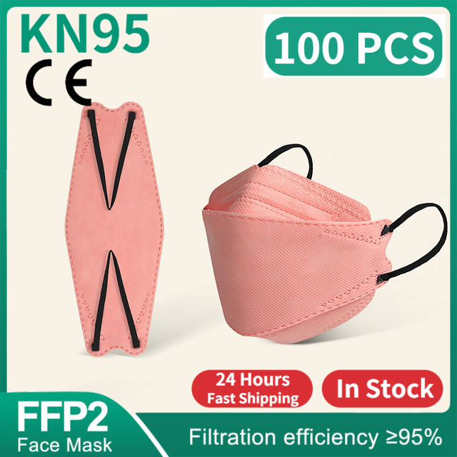 FFP2 Fish Mask KN95 Mascarillas Adult Morandi ffp2 Mask 4 Layer Respirator Approved FFP2 Face Masks Breathing Mouth Mask