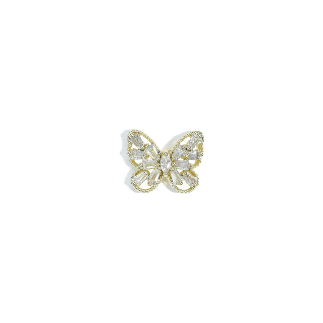 Nail Art Butterfly Jewelry 3D Super Flash Rhinestone Nail Decoration Opal Bow Zircon Rhinestone Butterfly Shape