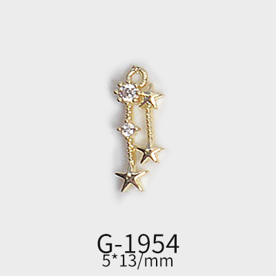 New Zircon Jewelry Bow God Horse Rose Angel Wing Face Pendant Nails Accessories  Christmas Nail Art