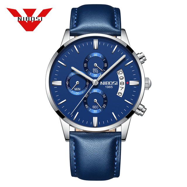 NIBOSI Relogio Masculino Mens Watches Luxury Famous Brand Men's Watch Fashion Casual Chronograph Military Quartz Wristwatch