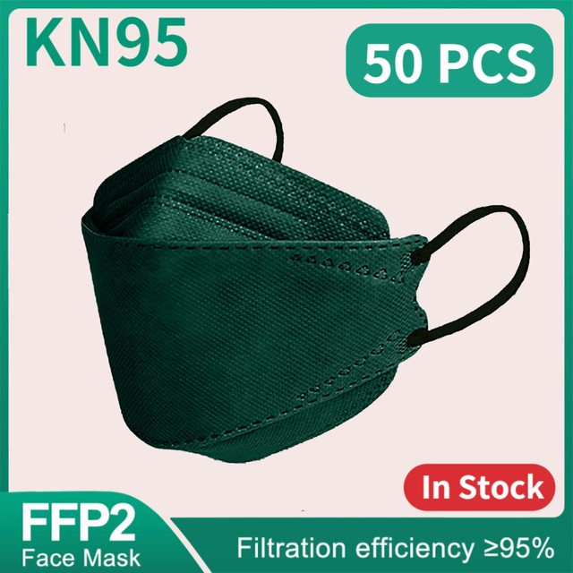 كوري KN95 أقنعة Mascherine FFP2 شهادة CE Mascarillas FPP2 رمادي Masque FFP 2 الكبار 4 طبقات قناع وجه واقي ffp2fan