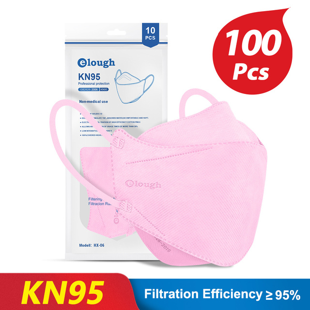 KN95 Mask 4 Layers Safety KN95 Dust Masks FFP2 Respirator Filter FFP2Mask Face Protective Dust Mask FFP2 FFP3