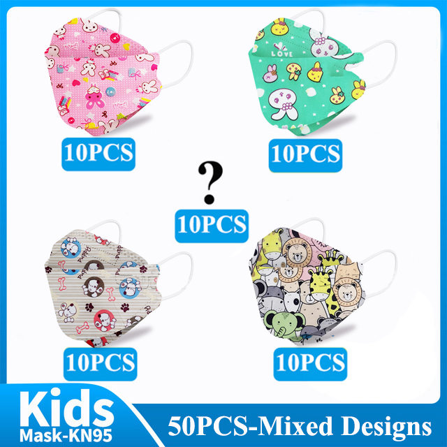 Kn95 أقنعة الاطفال fpp2 المعتمدة قناع للطفل الأسماك المطبوعة الكرتون الفم قناع KN95 Mascarilla Infantil kf94fan ffp2fan Ninos