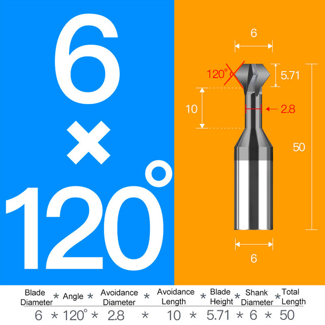 Tungsten carbide steel chamfering cutter 60 120 90 degree up and down double-sided machining coated milling cutter chamfering tools