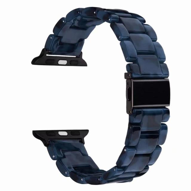 Replacement Resin Tortoise Shell Lines Watch Strap Bracelet For Apple Watch Series 5/4/3/2/1 42mm 44mm 38 and 40mm Leopard Print