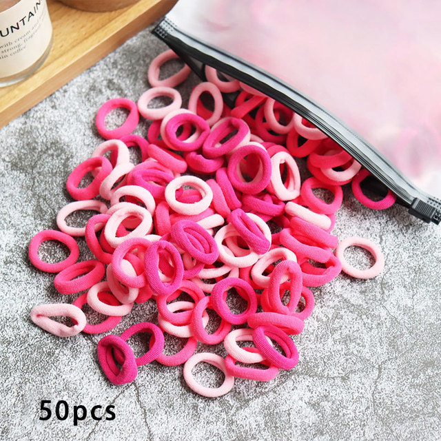 Toddler Hair Bands Baby Girl Children Headbands Colorful Elastic Hair Tie Nylon Scrunchie Hair Rope 50/100pcs Hair Accessories