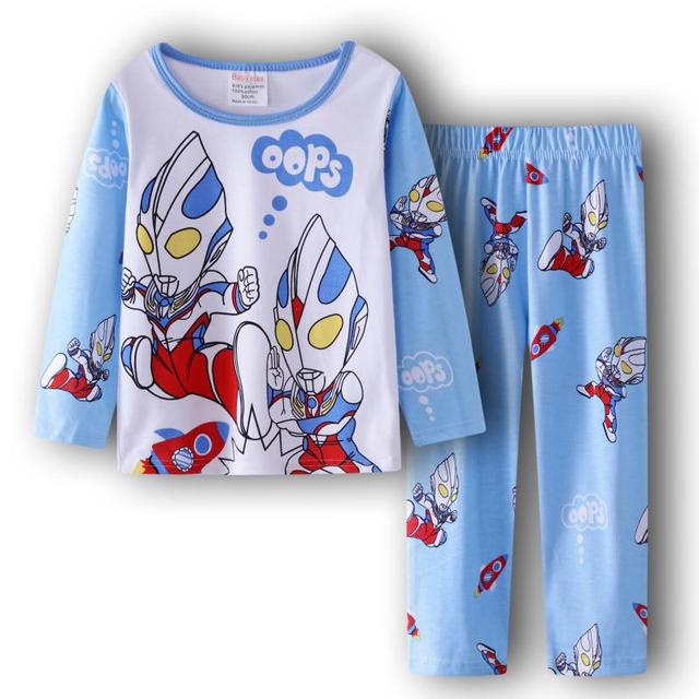 New Spider-Man cartoon children's long-sleeved pajamas children's champion home wear boys' underwear two-piece suit pajamas