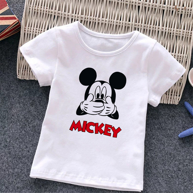 Baby Donald Duck T-shirt Cute Cartoon Print T-shirt Summer White O-Neck Short Sleeve Baby Boys Girls Clothes Baby Clothes