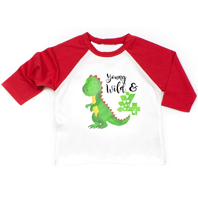 Dinosaur Birthday Shirt Birthday T-shirt Birthday Trcuk Tee Dinosaur Shirt Party Dinosaur Theme Gift Boys Fashion T-shirt