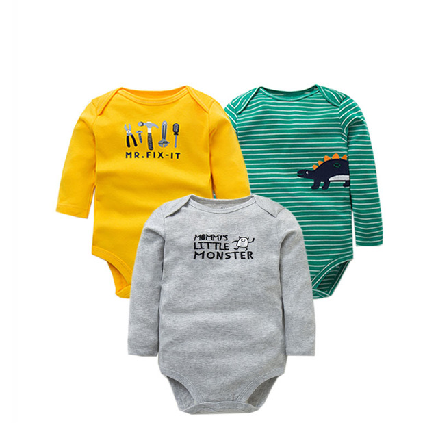 3pcs/lot Newborn Baby Underwear Set 100% Cotton Baby Boys Girls Pajamas Infant Clothes Long Sleeve Underwear Baby Clothes