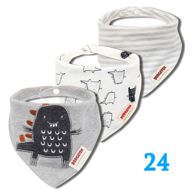 3pcs Organic Cotton Baby Gauze Scarf Burp Cloth Bandana Bibs Newborn Baby Boy Infant Girl Toddler Winter Scarf Waterproof Bib