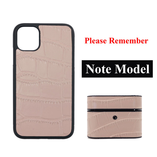 Customized Crocodile Pattern Leather Case For Airpods 1 2 Pro Protective Cover For Airpods Leather Cover For iPhone 12 13 ProMax