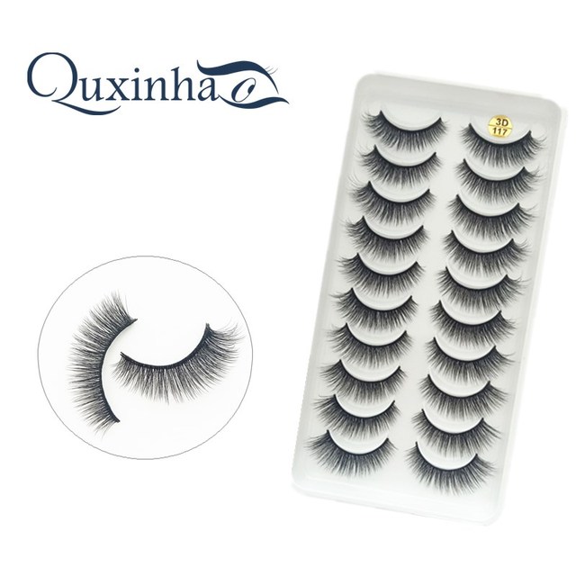 QUXINHAO wholesale 10 pairs lashes eyelashes cilios 3d mink lashes mink eyelashes wholesale false eyelashes maquiagem