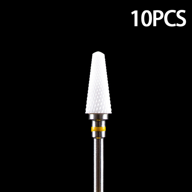 Nail Bits Ceramic Nail Drill Bit Pedicure Drill Milling Cutter For Manicure Machine Pedicure Caps Ceramic Drill Nail Polish Tools