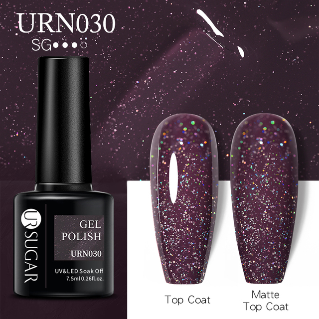 UR SUGAR Glitter Nail Gel Polish Color Glitter Sequins Shiny Gel Base Long Lasting Nail Art Varnish