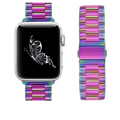 Metal Strap for Apple Watch 7 45mm 41mm Series 6 5 4 SE 44mm 40mm Stainless Steel Bracelet Wristband for iwatch 3 2 1 42mm 38mm