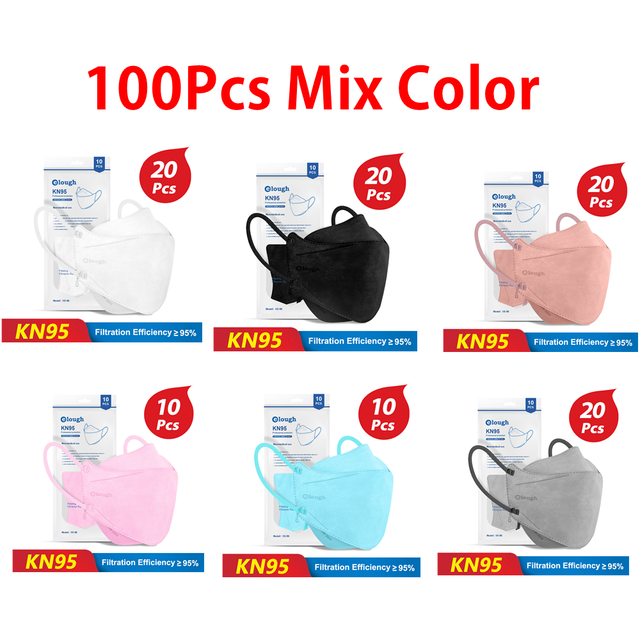 Multicolor mascarillas ffp2 face respirator mask FFP2 mouth maske safety fpp2 masks kn95% filtration CE mask ffp2fan