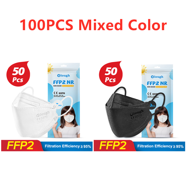 mascarillas ffp2 children kids KN95 mask ninos fpp2 colors homology ada spain ffp2maske 6-14 years boys girls protective gear