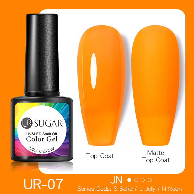 ur sugar 7.5ml luminous gel nail polish glow in the dark color semi permanent soak off uv varnish gel fluorescent nails art