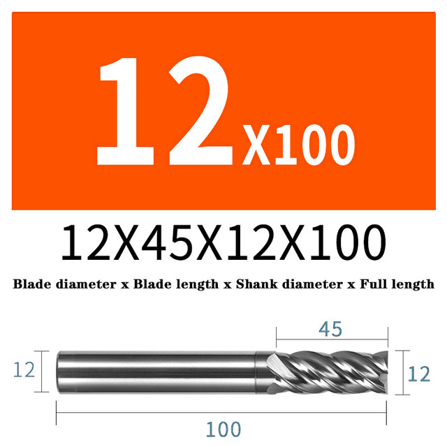 HRC68 Solid Carbide End Mills 4 Flute Tungsten Steel Milling Cutter Face Tools Milling Cutter For Titanium Stainless Steel Alloy