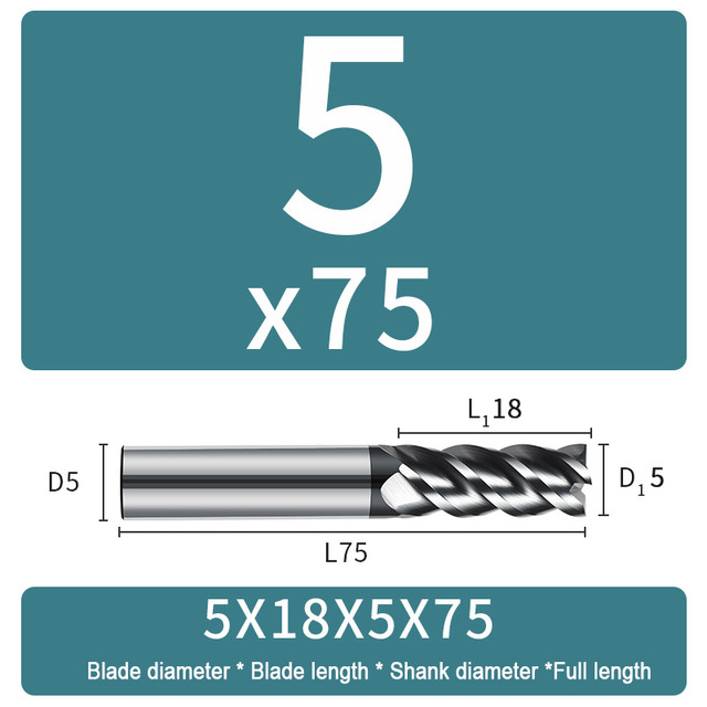 Carbide Milling Cutter 4 Flute Harden Tungsten Alloy Steel Face End Mill Lengthening 16mm 150mm Computer Tools Stainless Special HRC 65