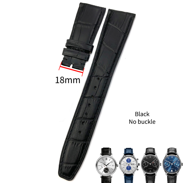 Cowhide watch strap 20mm 21mm 22mm,replacement for Portuguese IWC,Porotfino,Family piloto,folding buckle