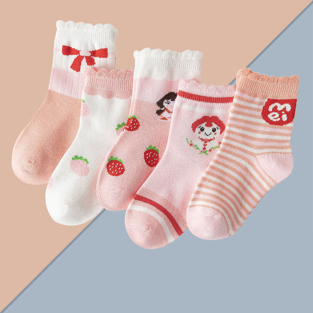 5 pairs soft cotton children socks cute cartoon print kids socks newborn baby boy socks casual girls boys socks 1 to 12 years