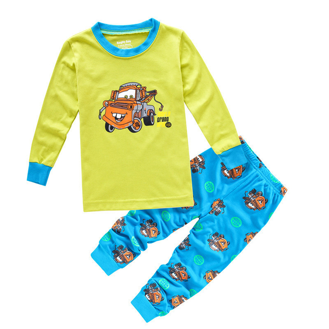 New Children Pajamas Sets Kids Boys Girls Cars Baby Clothes Sleepwear Cotton Pajamas Lightning McQueen Cartoon Sleepwear Set