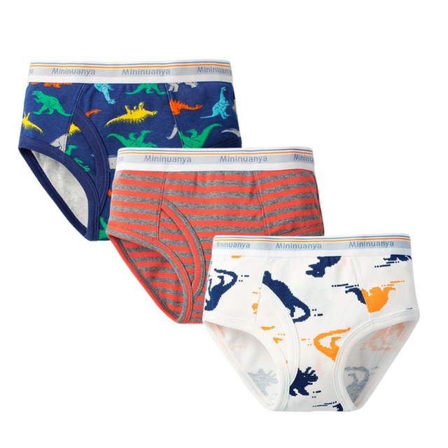 3pcs/set Cartoon Dinosaur Cotton Boys Boxer Underpants Children Panties Warm Cartoon Underwear Kids Panty Shorts 3-10 Years