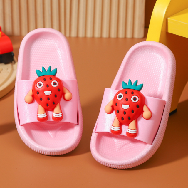 Children's slippers summer cartoon cute anti-skid soft bottom small children's room bath boys and girls home baby cold slippers