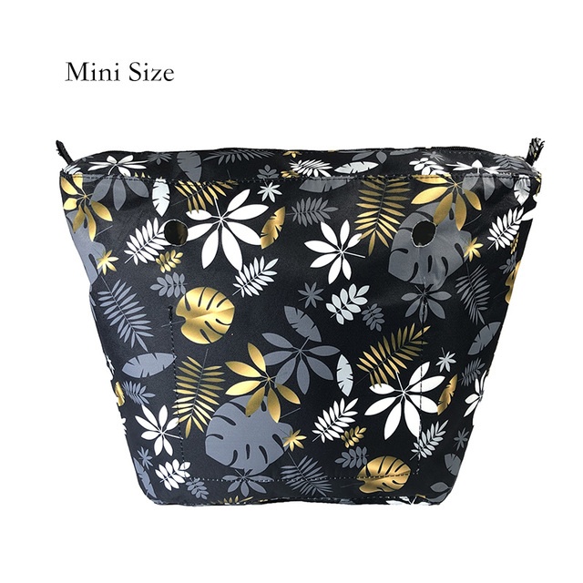 Floral trim waterproof inner insert, classic small inner pocket, handbags accessory