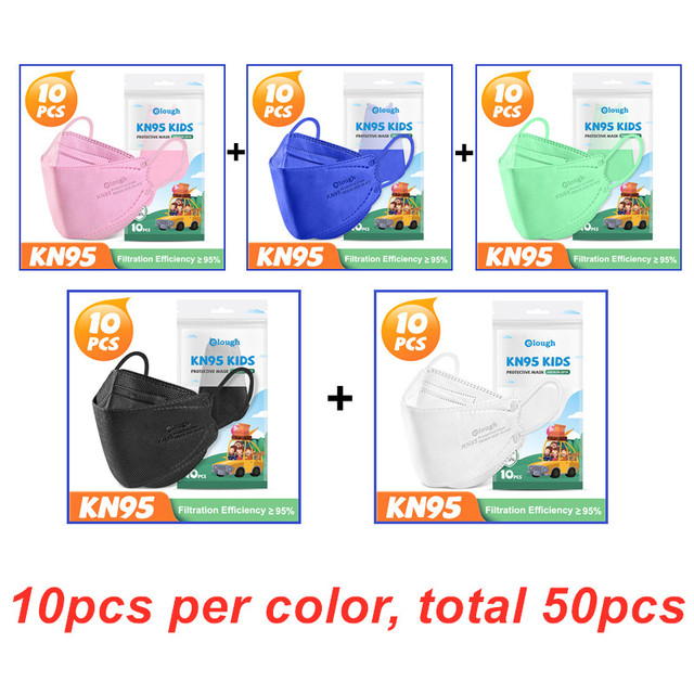 mascarillas ffp2 niños kn95 kids masks mascarilla ffp2 infantil colores 6-9 years mascarilla fpp2 homology ada baby face mask